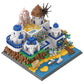 Apostrophe Games Santorini Building Block Set - 1380 Pieces - Model Building Blocks for Adults and Kids - Greece's Island Architecture Kit Famous