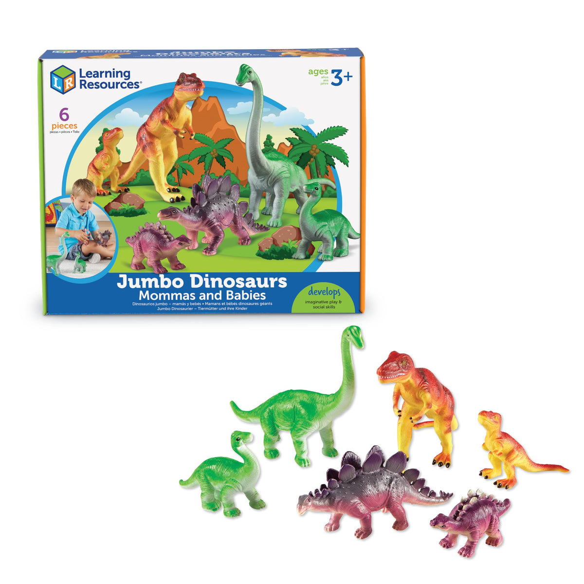 Learning Resources Jumbo Dinosaurs Mommas and Babies
