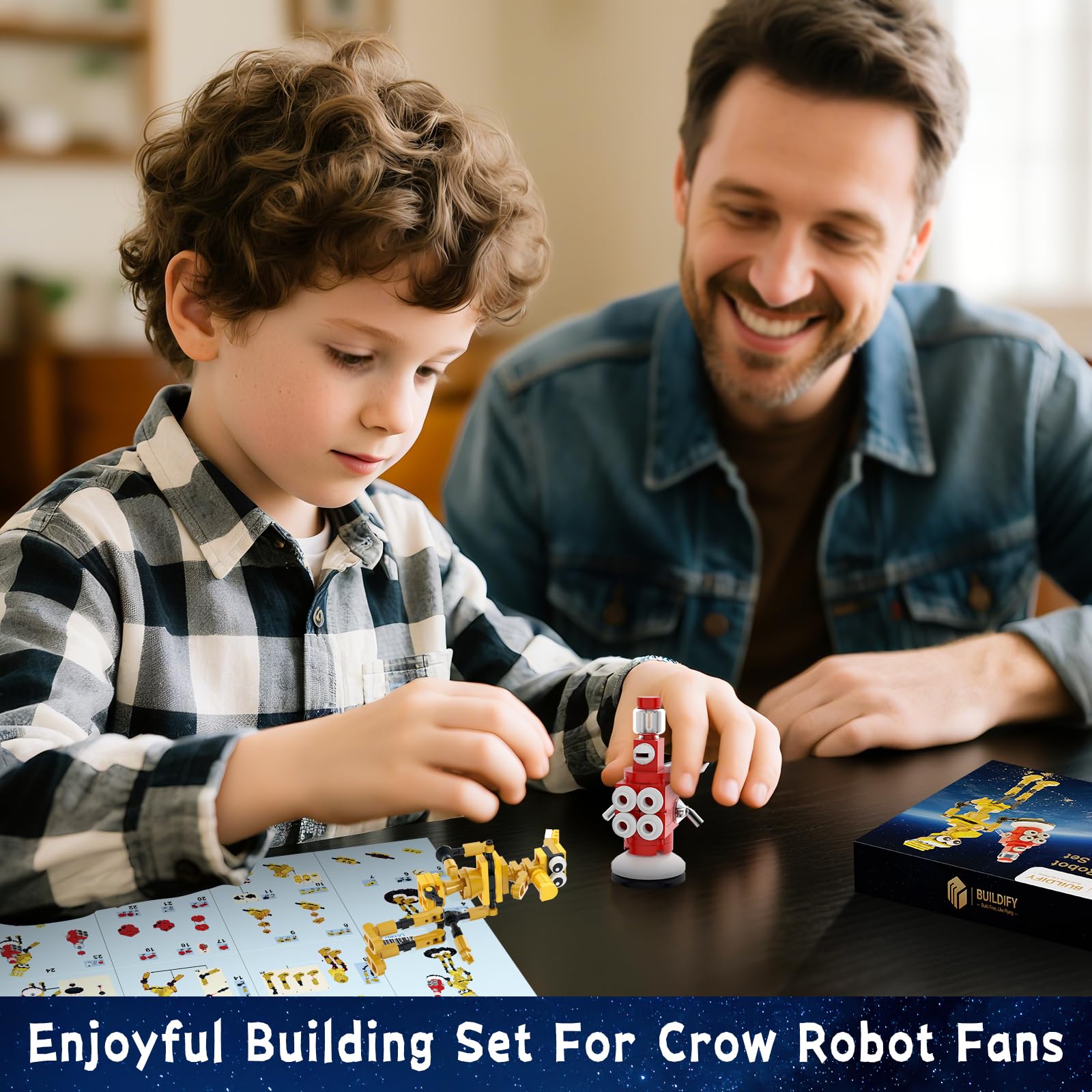 BUILDIFY MSTK3K Crow T. Robot & Tom Servo Building Set, 2 in 1 Mystrey Sciance Theater Crow Robot Cartoon Model Toys, Home Decor Collectible for Fans