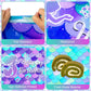 1 Pcs Mermaid Tablecloth-Happy Birthday Mermaid Table Cover, Disposable Plastic Rectangle Ocean Under The Sea Mermaids Table Cloth for Mermaids