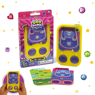 GooGames, Hand-Held Water Games with Floating Treasures, Sensory Fidget Game Adventures, Non-Toxic, No-Mess, Mesmerizing Glitter Fun, 3 Game Cards