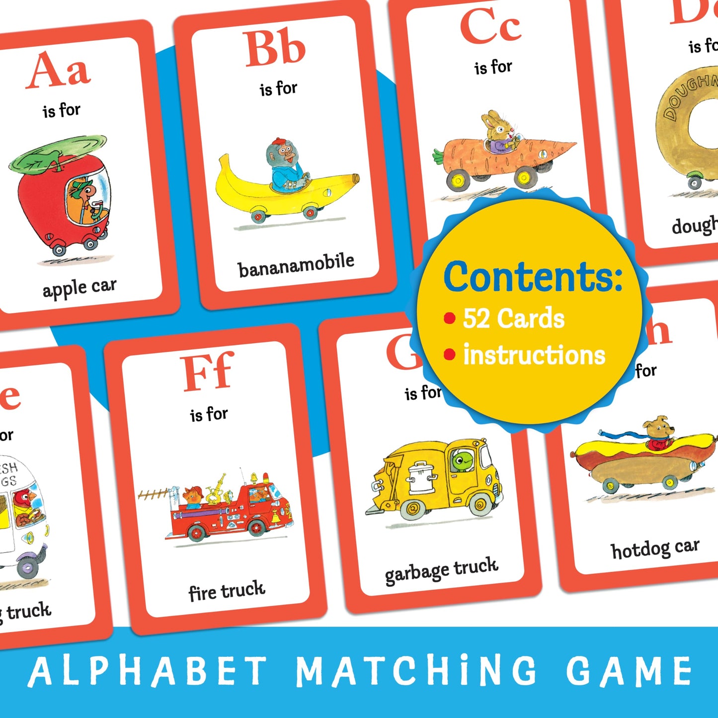 Briarpatch, Richard Scarry's Busy World Things That Go Card Game, Based on Early Reader Books for Preschool, Kindergarten and 1st Grade