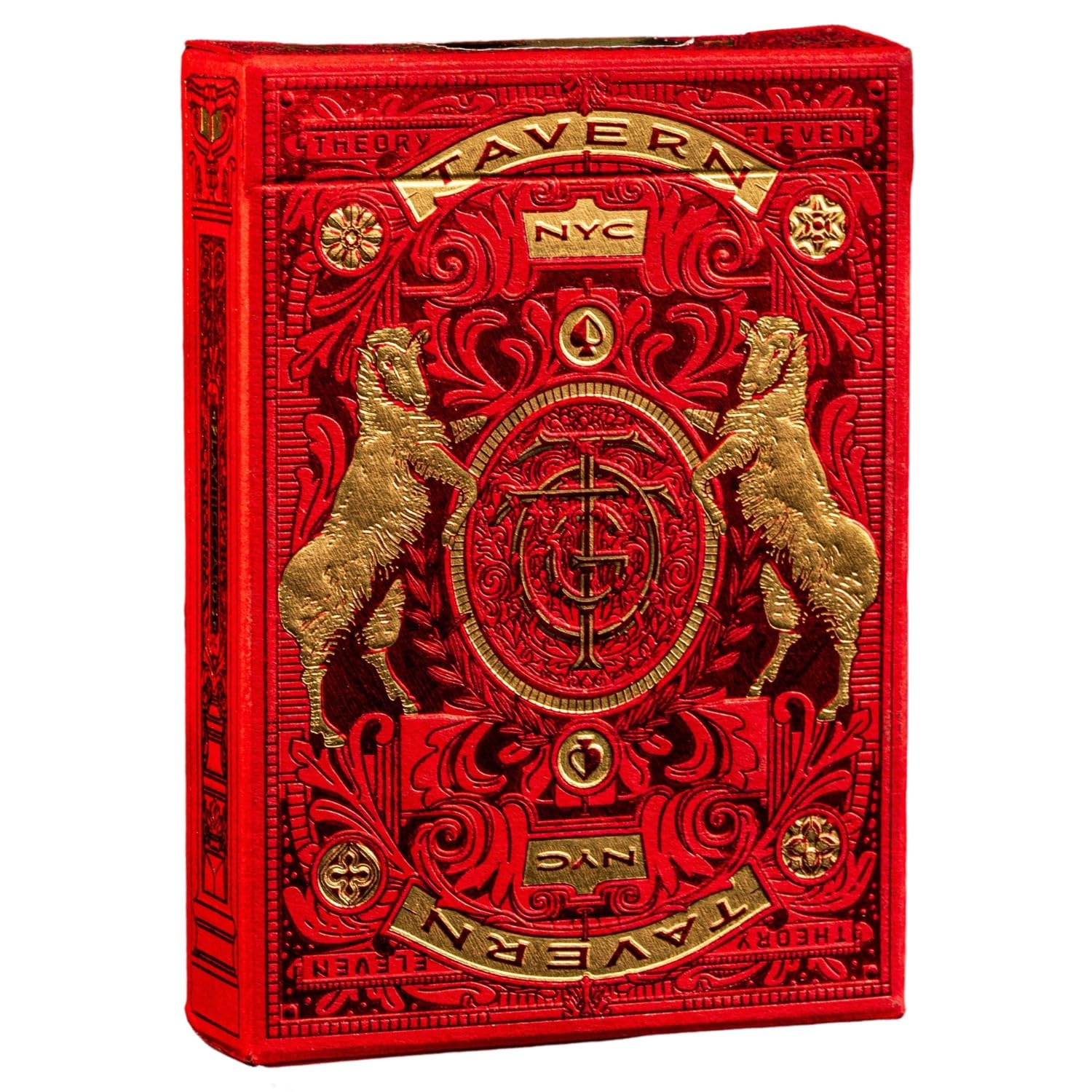 theory11 Tavern on The Green Playing Cards - Red Edition, Premium Collectible Poker Deck, Standard Index
