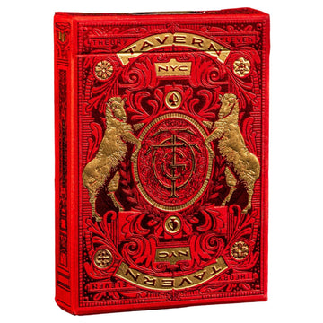 theory11 Tavern on The Green Playing Cards - Red Edition, Premium Collectible Poker Deck, Standard Index