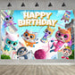 Super Cat Birthday Party Decoration,Kitties Party Photo Background 5 x 3 FT and 18 Pcs Balloon,Cat Merch Party Backdrop Supplies