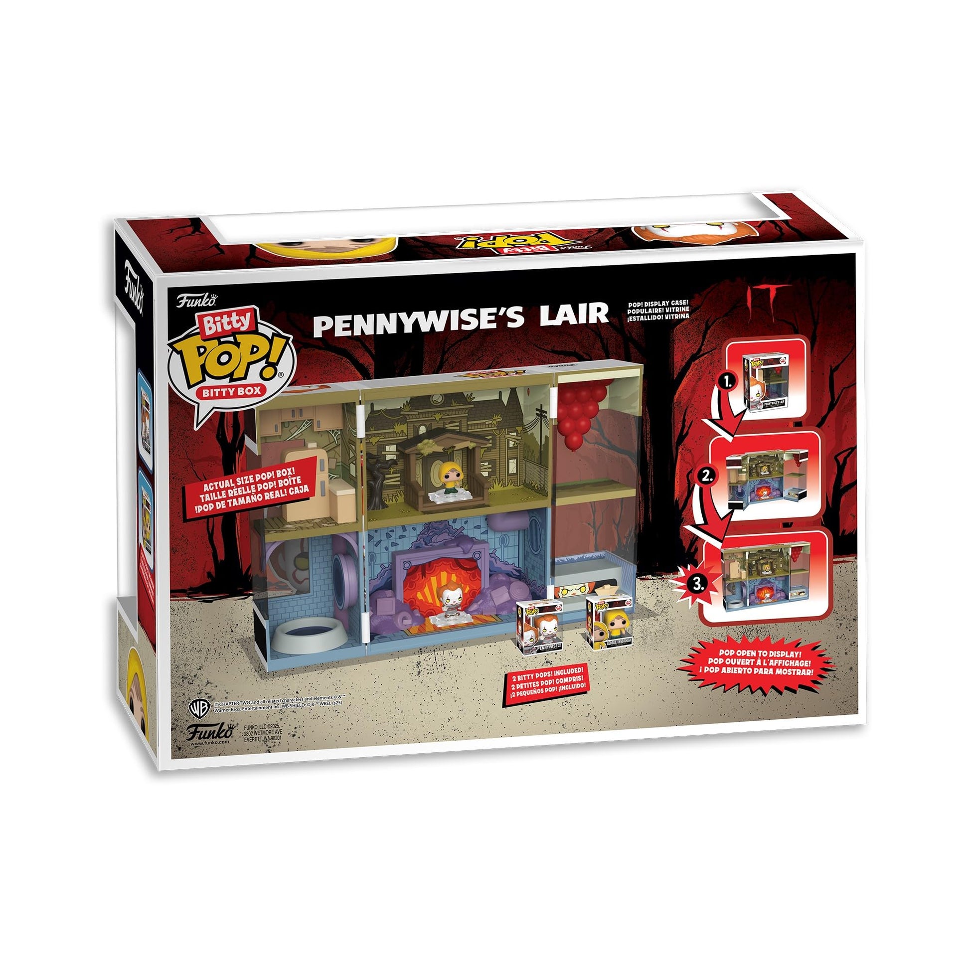 Funko Bitty Pop! Bitty Boxes: IT - Funhouse Playset with 2 0.9 Inch (2.2 Cm) Tiny Mini Figures - Collectable Display Case with Interior Scene and