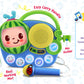 eKids Cocomelon Toy Singalong Boombox with Microphone and Built-in Music, Toddler Toys for Fans of Cocomelon Gifts
