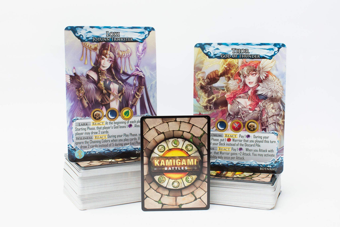 Japanime Games Kamigami Battles: Battle of The Nine Realms | Pick Your Favorite God/Goddess and Fight for Your Favorite Pantheon | Deck-Building Card