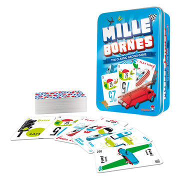 Asmodee Mille Bornes Classic Racing Card Game - Fast-Paced Family Strategy Game for Ages 7+, 2-6 Players, 20 Minute Playtime