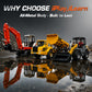 iPlay, iLearn Heavy Duty Construction Site Playset, Metal Dump Truck, Excavator Digger Backhoe, Tractor Bulldozer Diecast Vehicle, Outdoor Sandbox Car