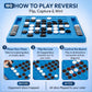 Reversi Board Game for Kids & Adults 14x10x2 Inches - Othello Classic Board Game - with 64 Reversible Discs & Built-in Storage - Strategy Board Game