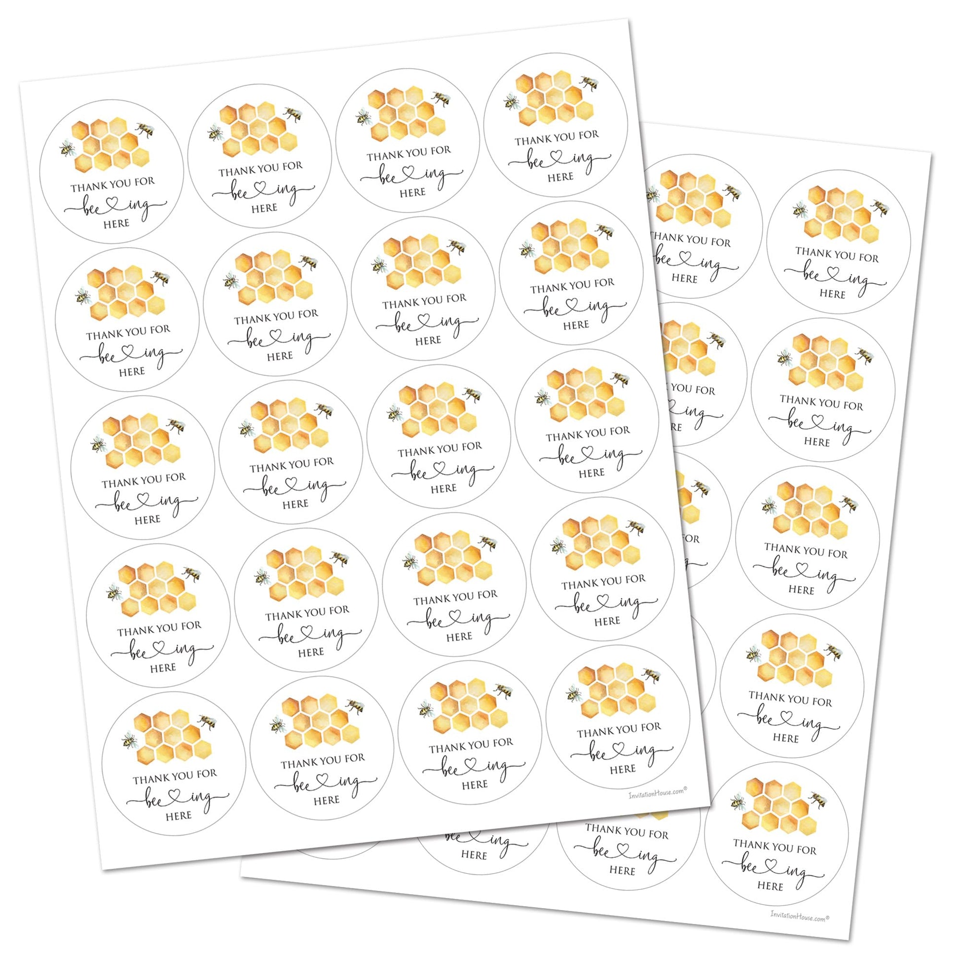 2-Inch Round Thank You for Beeing Here Stickers - Set of 40