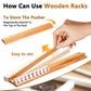 YOZYU 4 Pack Mahjong Racks Set with Detachable Magnetic Pushers,1.2in/1.4in American Mahjong Tile Racks,Wood Mahjong Racks with Pushers?Mahjong