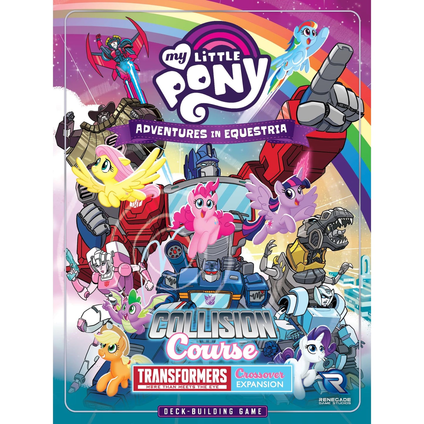 Renegade Game Studios My Little Pony Deck Building Game: Transformers Crossover Expansion with Autobots & Mane Six