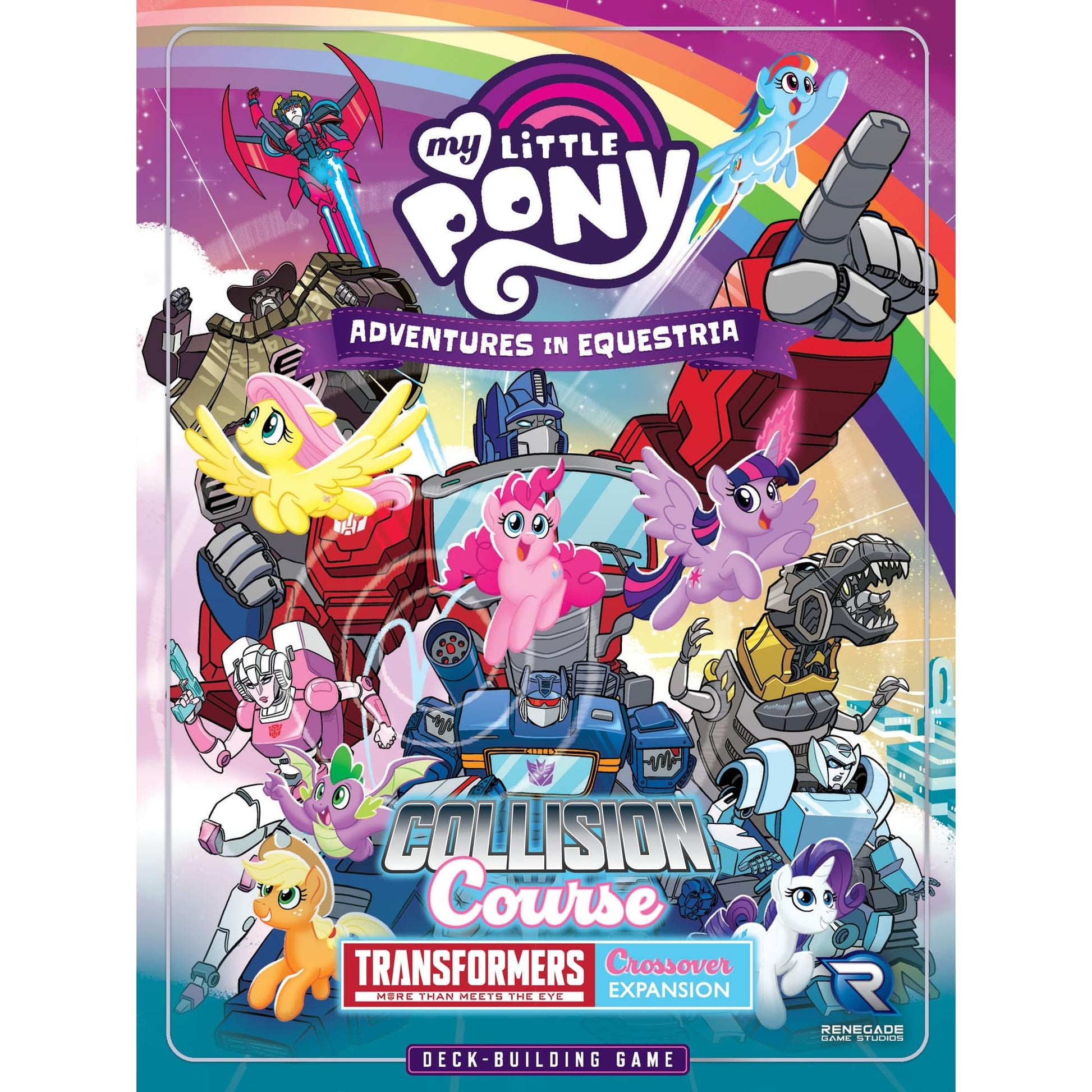 Renegade Game Studios My Little Pony Deck Building Game: Transformers Crossover Expansion with Autobots & Mane Six