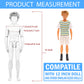 Miunana Lot 16 Items Doll Clothes & Accessories Classic Black Suit for Boy Doll Include Random 4 PCS Casual Wear + 5 PCS Dolls Pants + 3 Pairs