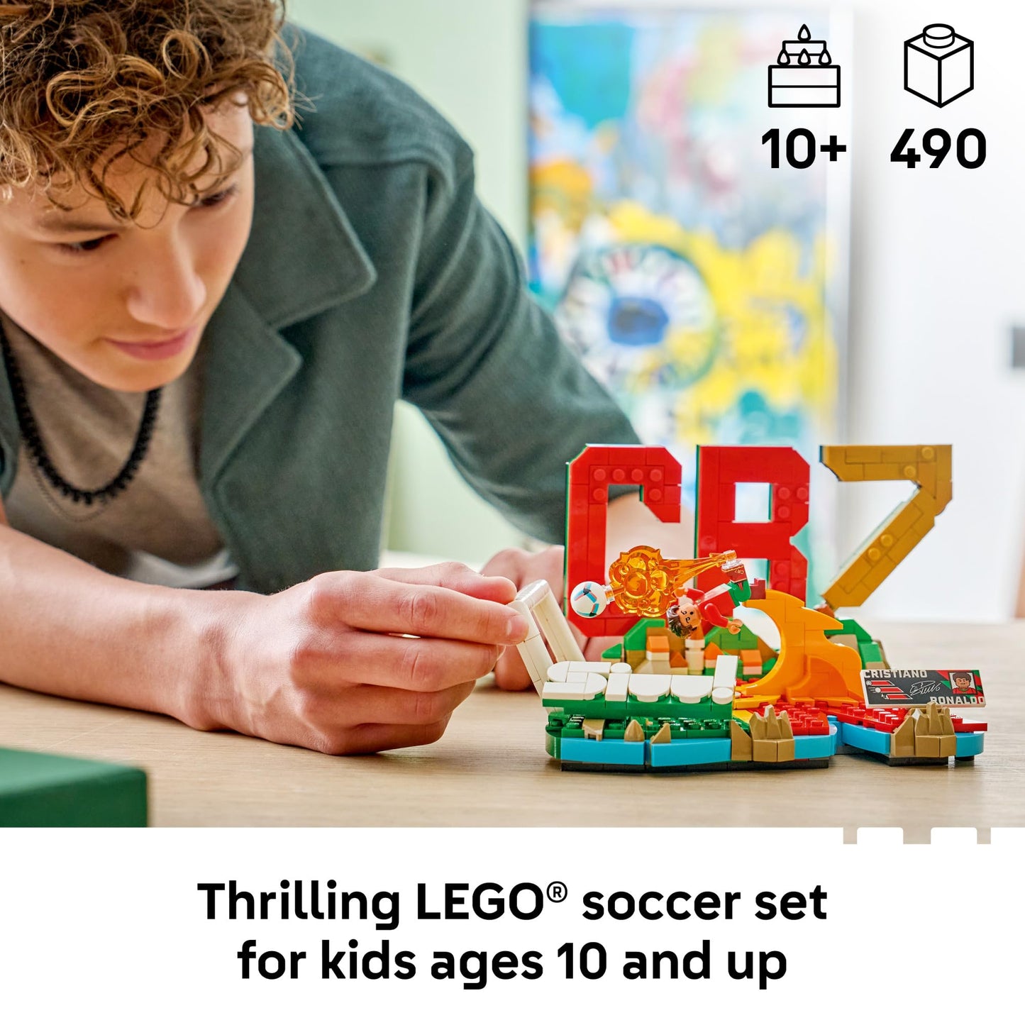 LEGO Editions Cristiano Ronaldo - Soccer Highlights - Building Set for Boys & Girls, Ages 10+ - Collectible Soccer Gift with Plaque - Kids Bedroom or