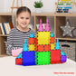PicassoTiles 4pcs Magnetic Building Block Large Square Shape Magnet Tiles Construction Toy STEM Learning Kit Educational Playset Playboard Pretend