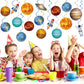 40Pcs Solar System Hanging Swirl Decorations, Outer Space Party Ceiling Hanging Swirls Space Themed Party Swirls Streamers for Space Themed Birthday