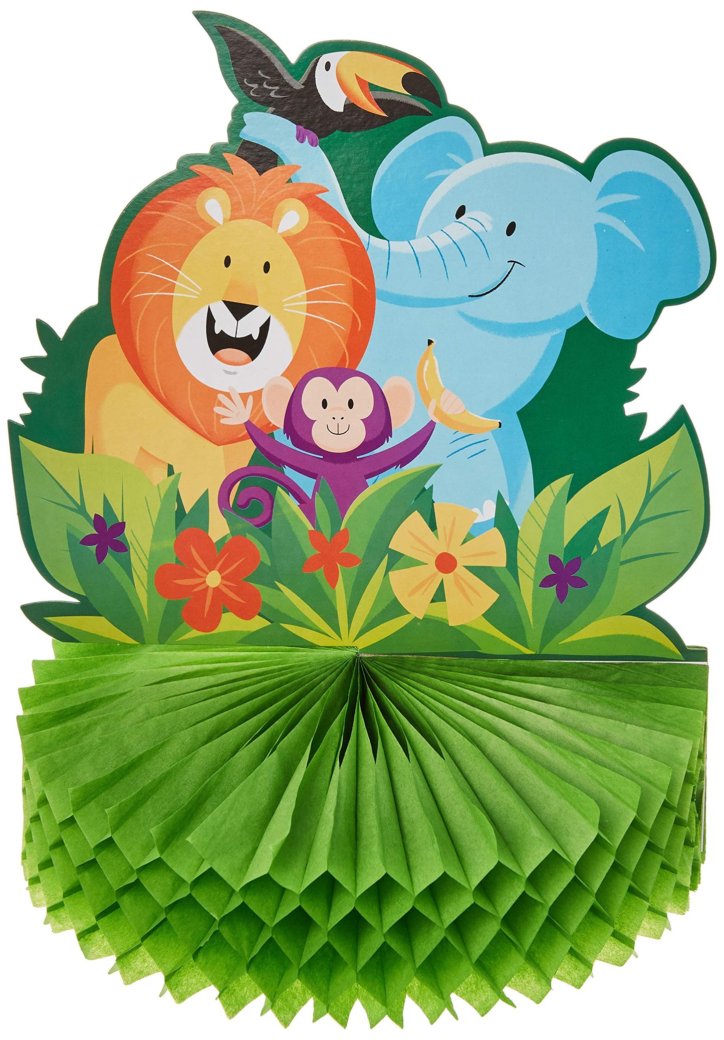 Creative Converting Jungle Safari Centerpiece, 1 ct, Multi-colored, 9 in x 11 in, 1 ct