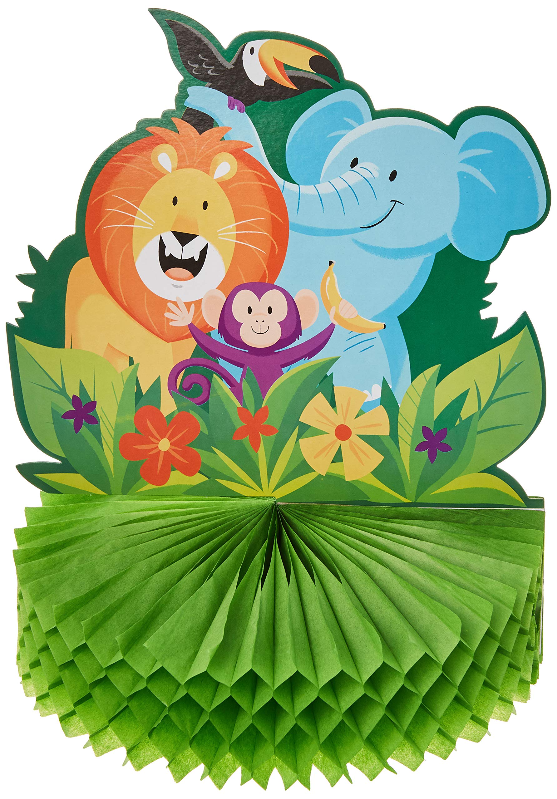 Creative Converting Jungle Safari Centerpiece, 1 ct, Multi-colored, 9 in x 11 in, 1 ct
