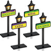 Mardi Gras Decorations - 4pcs New Orleans Street Signs Centerpieces Mardi Gras Louisiana Lamp Post Décor For Party Supplies