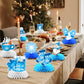 9 Pieces Winter Honeycomb Centerpieces - Let It Snow Table Decorations with Snowman, Snowflake, Hat, Scarf, Mittens, Hot Cocoa, Socks, and Gift Box