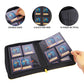 Toploader Binder, DTCGBIN 4-Pocket Top Loader Trading Card Binder Album Compatible for PKM TCG MTG,Holds 3"x4" 128 Rigid Cards (4-POCKET, Yellow Red)