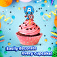 24x Hero Super kids Cupcake Toppers - Strong Picks Happy Birthday Décor, Cupcake Decorations for Kids Birthdays