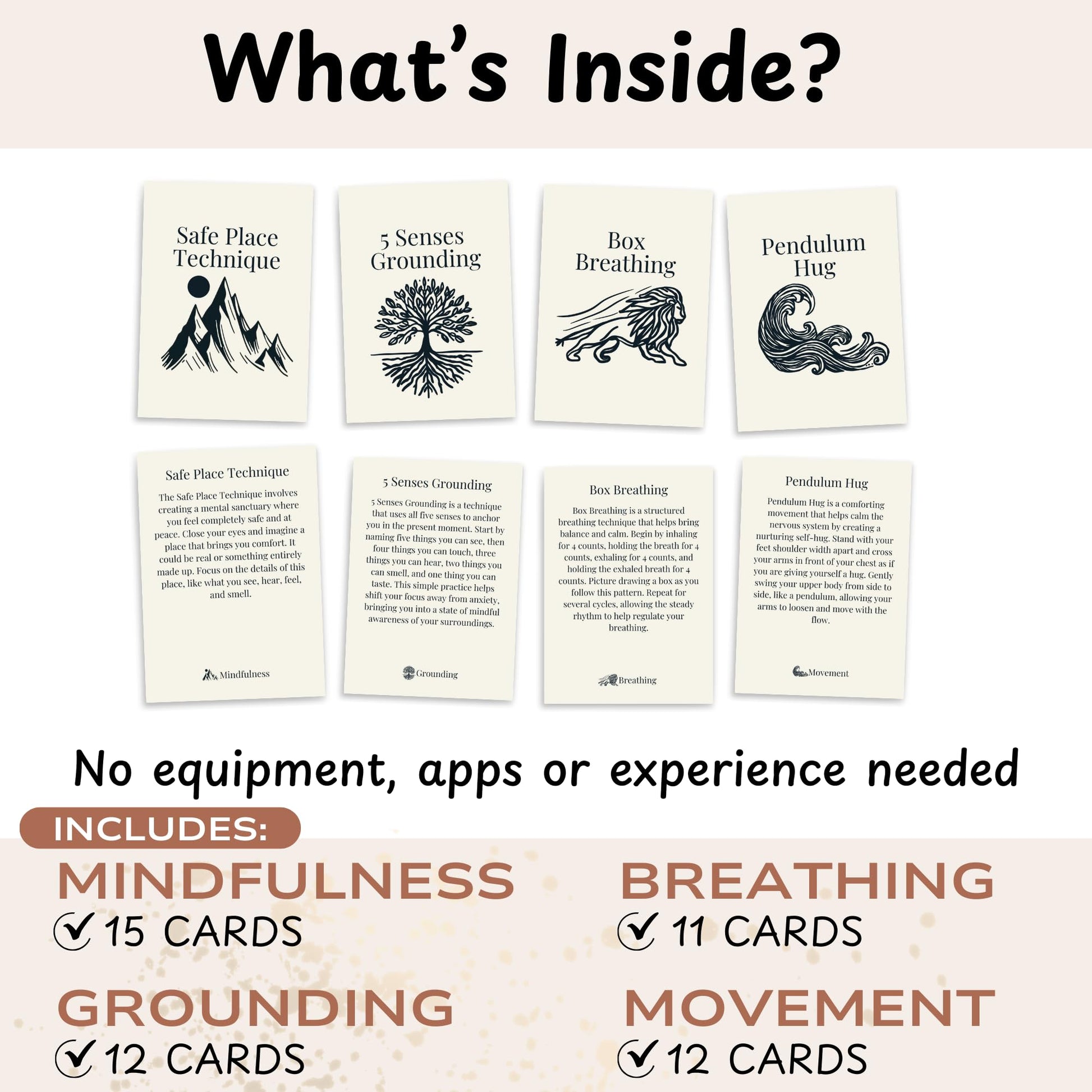 Somatic Therapy Cards with Exercises to Reset Your Nervous System, Relieve Anxiety, Soothe Stress, and Reconnect Through Mindfulness, Breathwork,