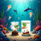 2Pcs Miniature Fish Bowl,1: 12 Miniature Glass Goldfish Tank Desktop Dollhouse Ornaments for Garden Scene Decor Mini Dollhouse Accessories