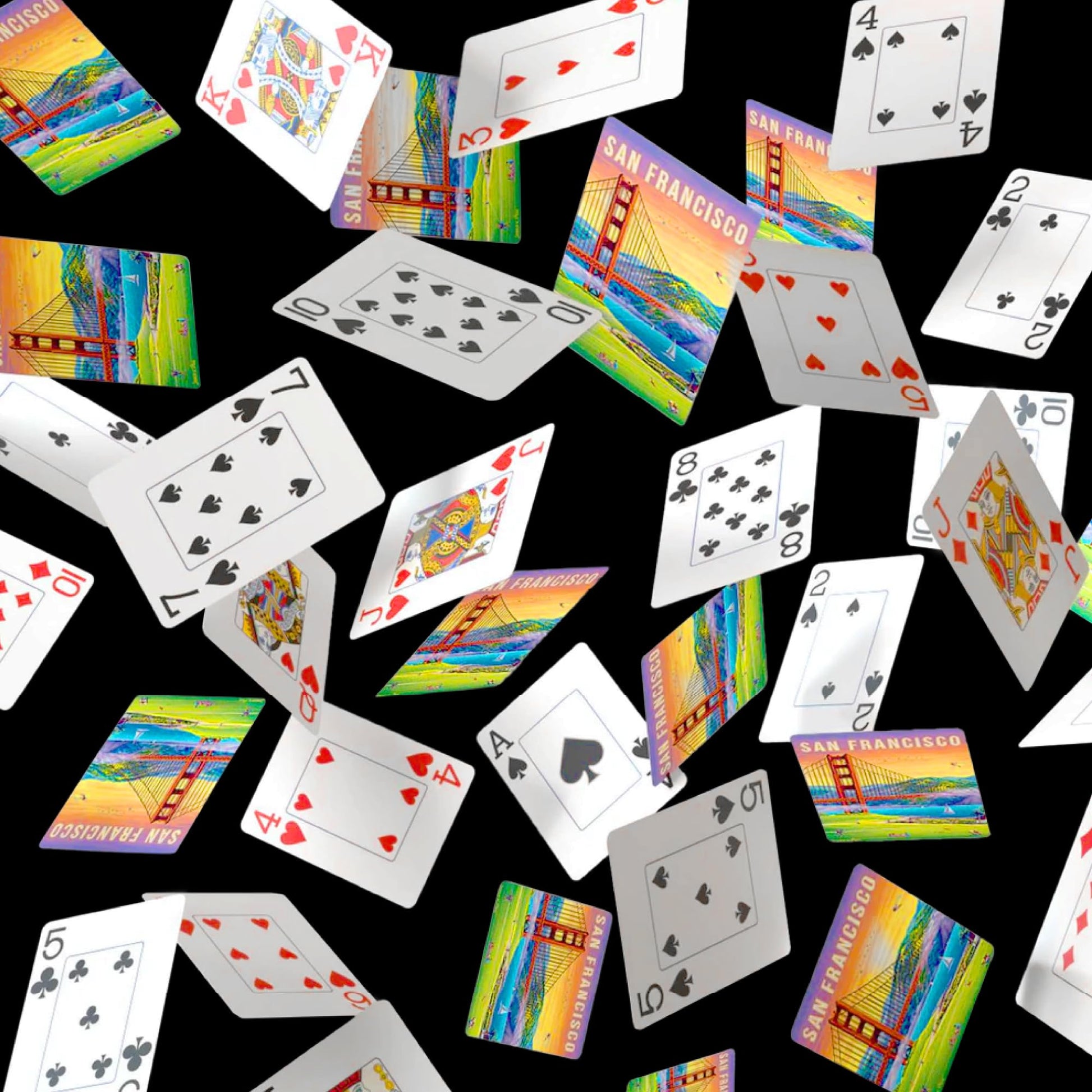 Boardwalk Puzzles San Francisco, Featherlight Unique Playing Cards, Fun Themed Deck for Home and Travel