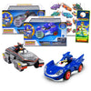Sonic The Hedgehog Racing Toys Set - 2 Car Bundle with 6" Racing Pull Back Action Vehicles Featuring Shadow Plus Tattoos, More Racecar Toys