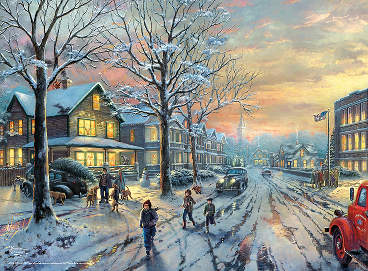 Thomas Kinkade Christmas Story 100 Piece Puzzle for Kids 8+