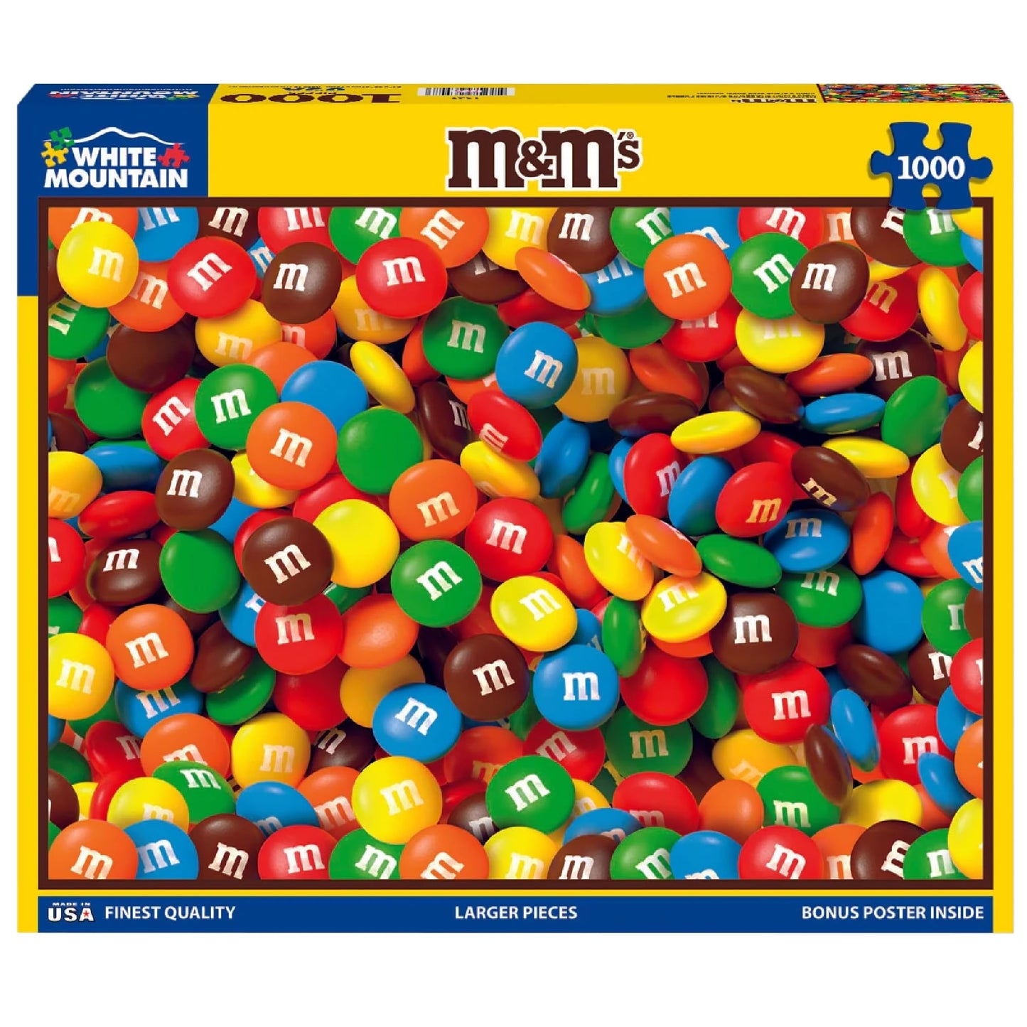 White Mountain 1000 Piece Jigsaw Puzzle Colorful Candy, M&M's