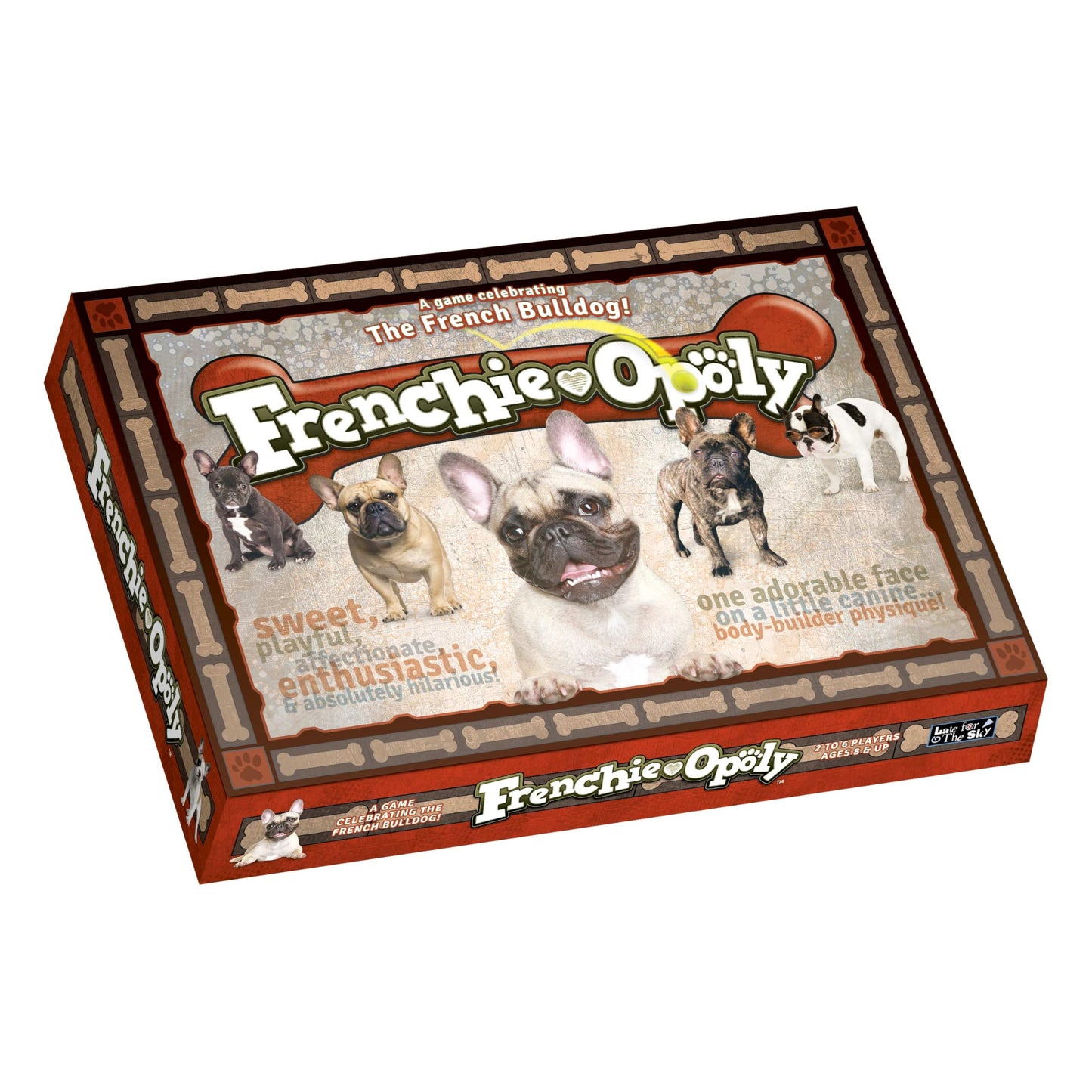 Late for The Sky Frenchie-Opoly | French Bulldog Board Game for Families & Adults, 2-6 Players, Ages 8+, Dog Lover Gift, Strategy Property Trading