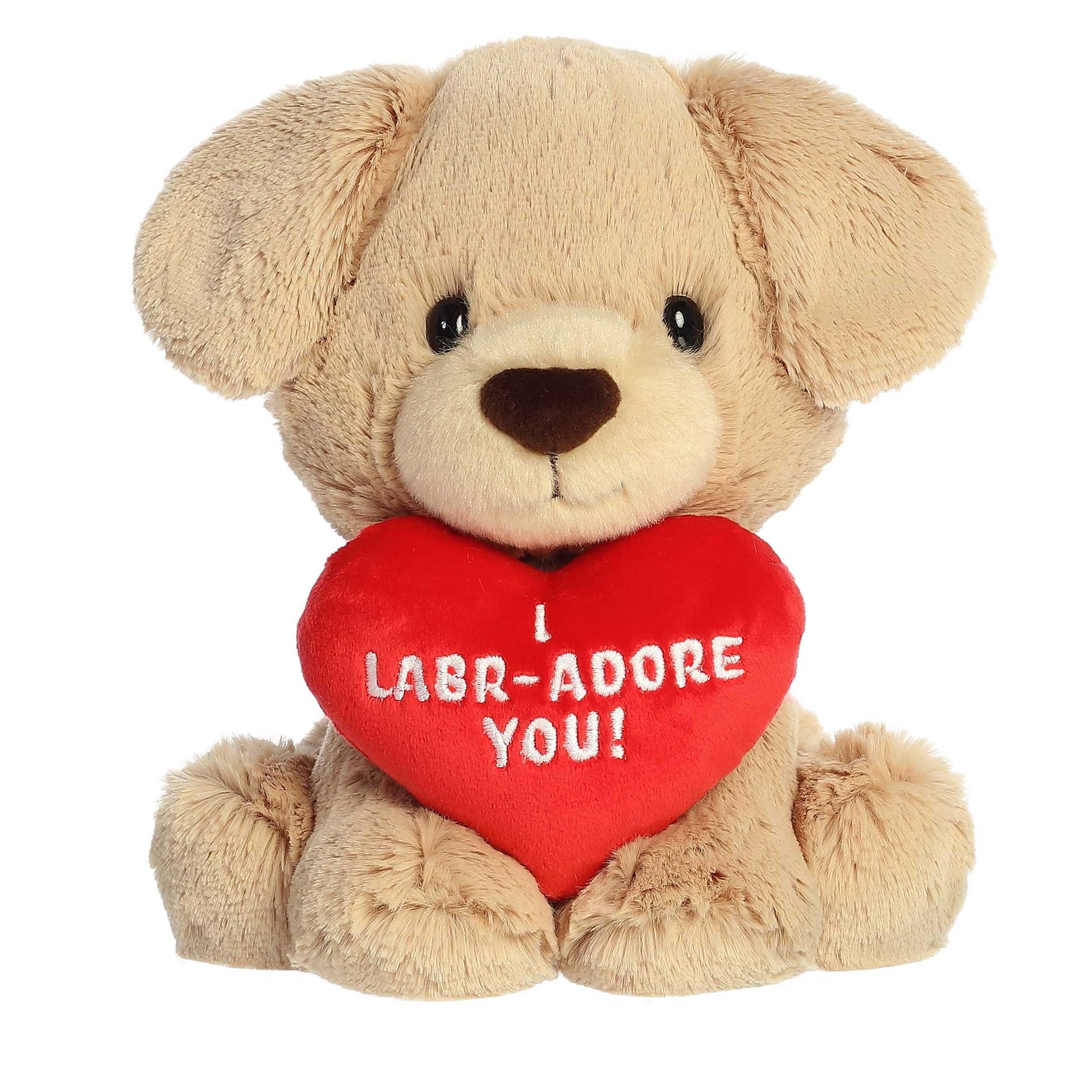 Aurora® Witty JUST Sayin'™ I Labr-Adore You™ Stuffed Animal - Expressive Characters for Decorative Charm - Quirky Birthday Gifts for Kids and Adults