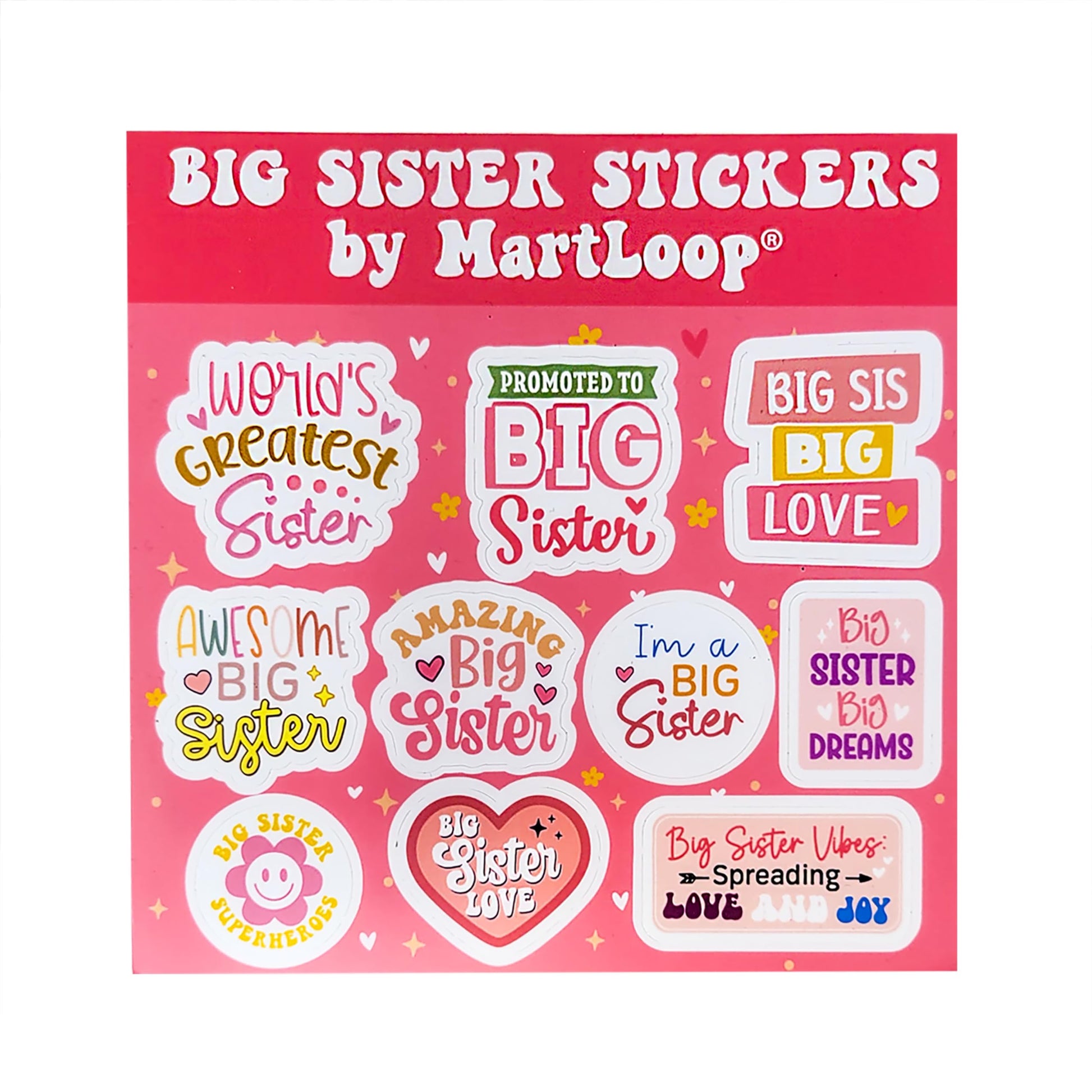 MartLoop Best Big Sister Doll Bundle - Includes Doll, Book, and Stickers - Perfect Sibling Gift from Baby or Toddler, 3 Piece Bundle
