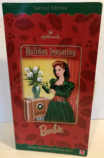 Holiday Sensation Barbie - 1998 - Hallmark Gold Crown Exclusive - Holiday Homecoming Collector Series - Special Edition - 1940's Dress - Limited