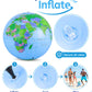NUOBESTY Inflatable Globe Beach Ball, 11.8-Inch PVC World Map Ball