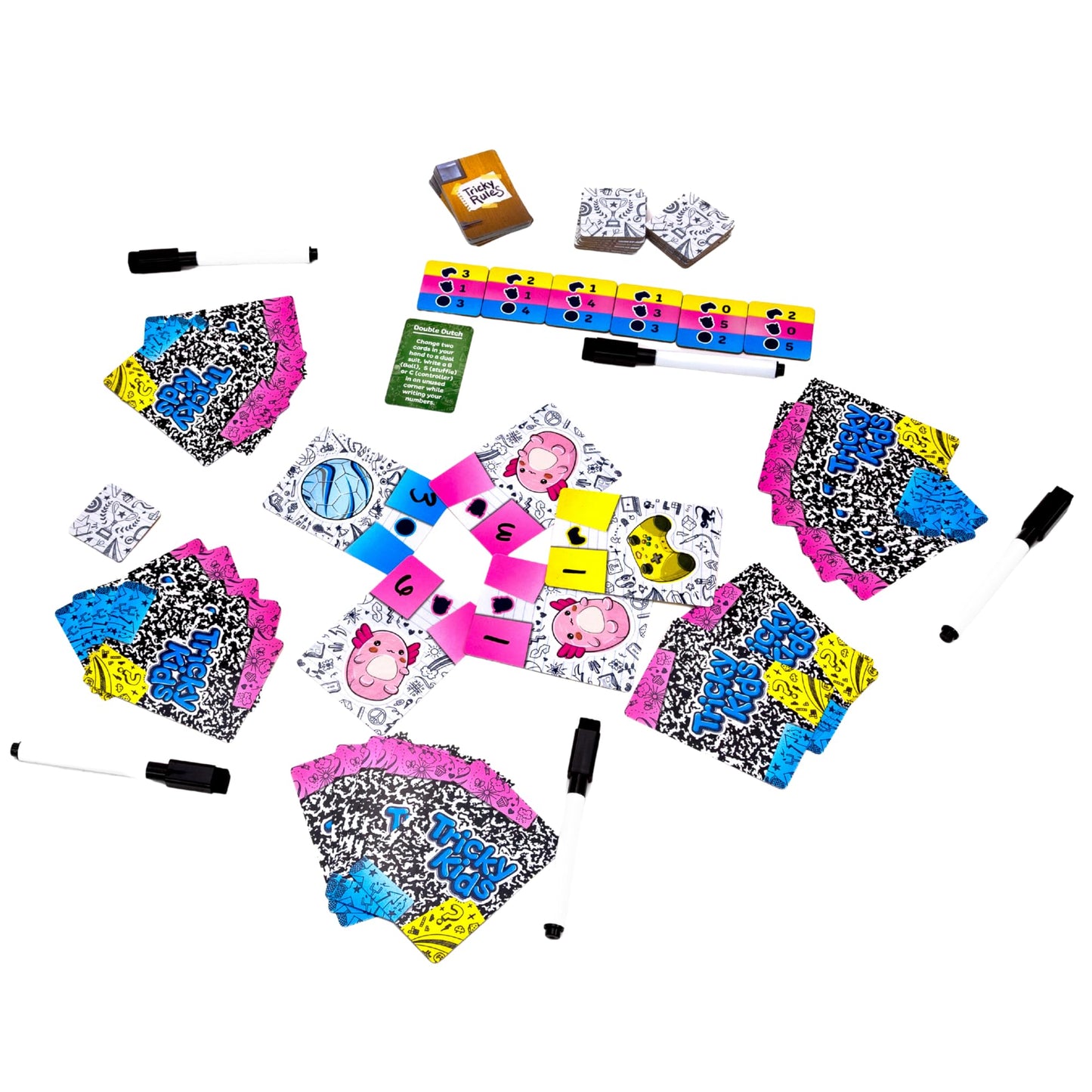 Pandasaurus Games Tricky Kids Card Game - Creative Trick-Taking Gameplay with Chaotic Rule Variants, Family Fun for Kids & Adults, Ages 12+, 2-6