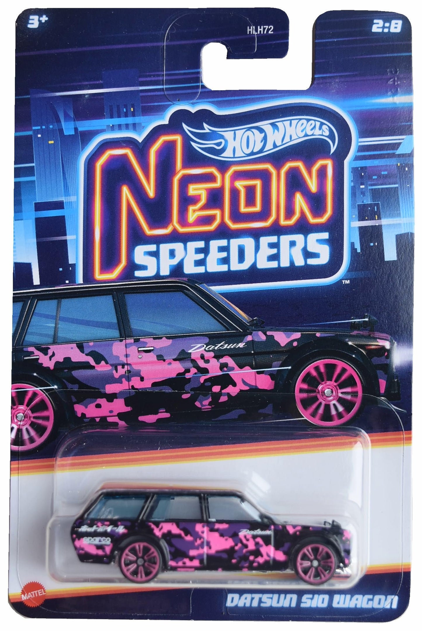 Mattel Hot Wheels Datsun 510 Wagon, Neon Speeders 2/8