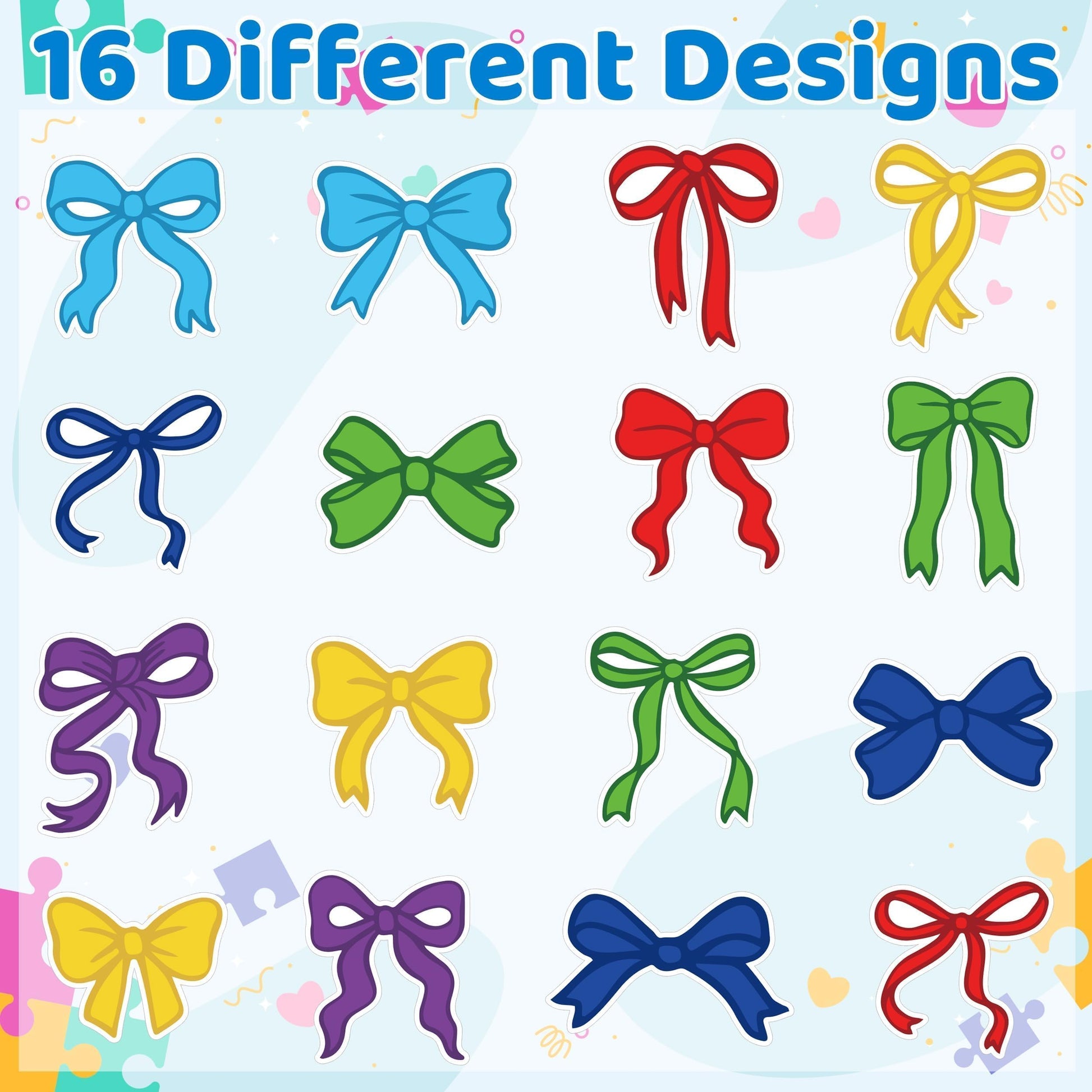 5wsech Colorful Bow Stickers - 1000Pcs Inspirational Party Favors for Kids