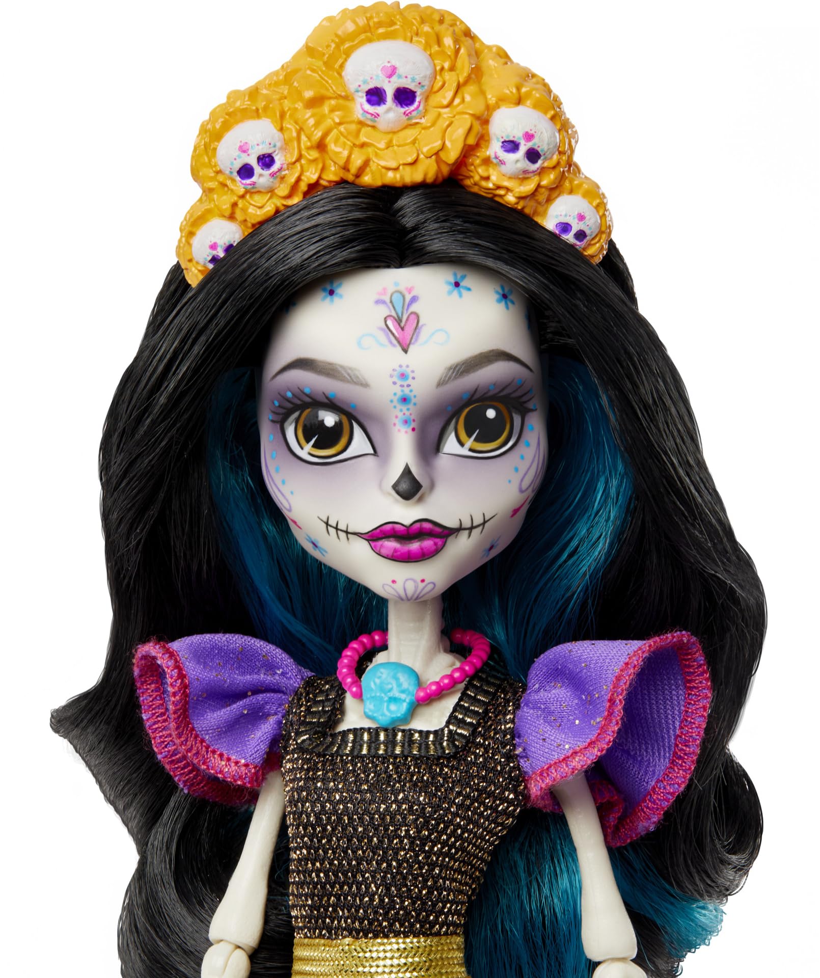 Monster High Doll, Skelita Calaveras Dia De Muertos Collectible with Traditional Sugar Skull & Marigold Details