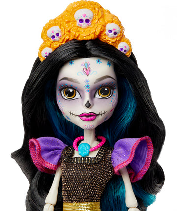 Monster High Doll, Skelita Calaveras Dia De Muertos Collectible with Traditional Sugar Skull & Marigold Details
