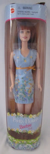 Barbie Pretty Flowers Doll Redhead / Auburn in Blue Spring Dress