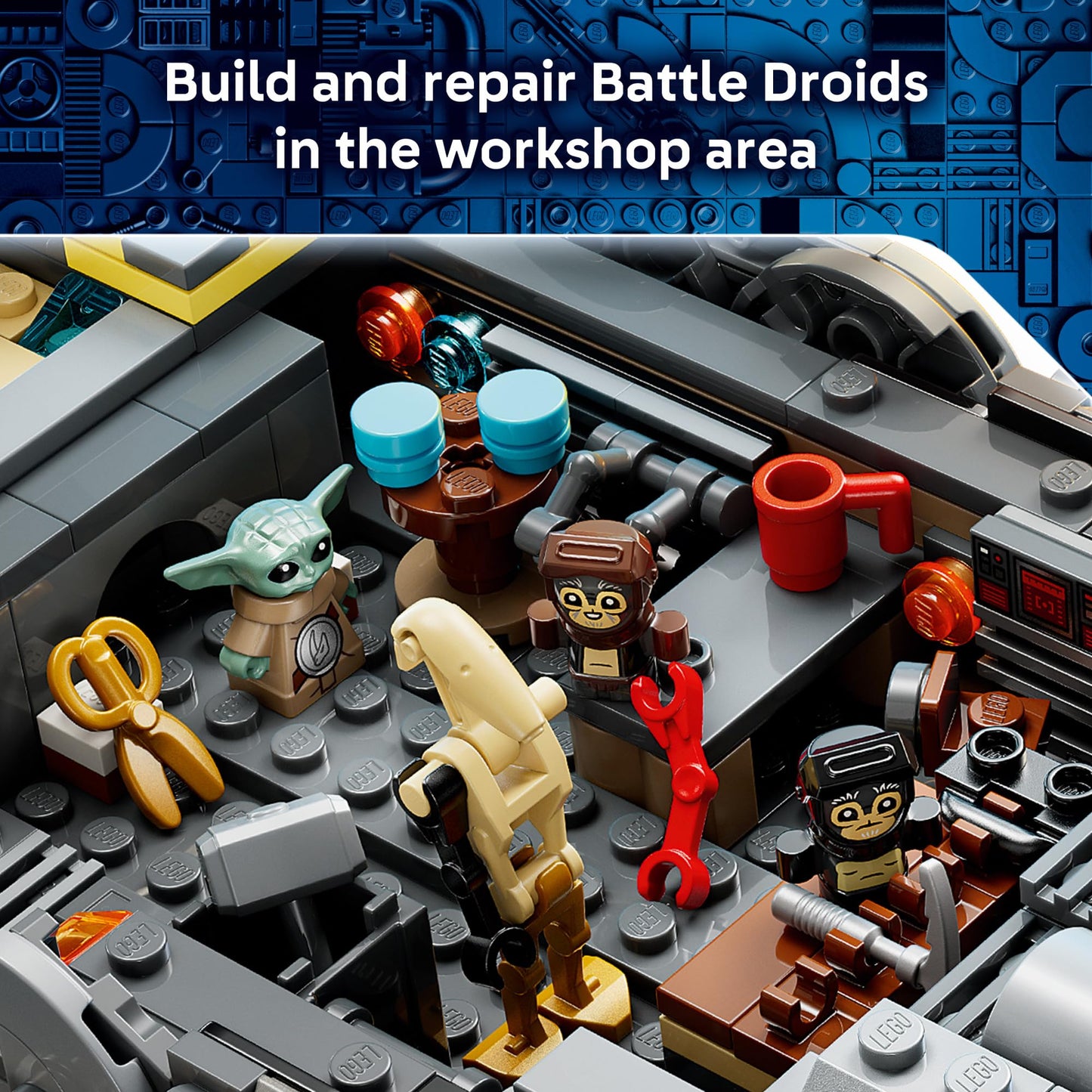 LEGO Star Wars: The Mandalorian and Grogu Anzellan Starship Building Toy - Build and Display Set for Boys & Girls, Ages 9+ - Star Wars Gifts for Kids