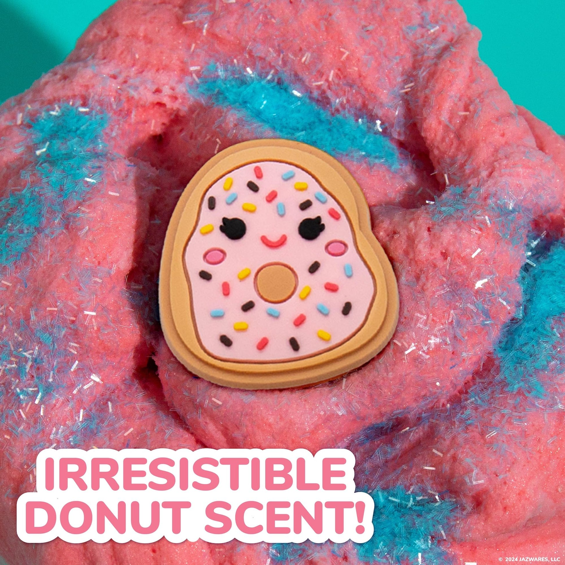 Original Squishmallows Scented Slime Jar, Donut, Dabria the Donut
