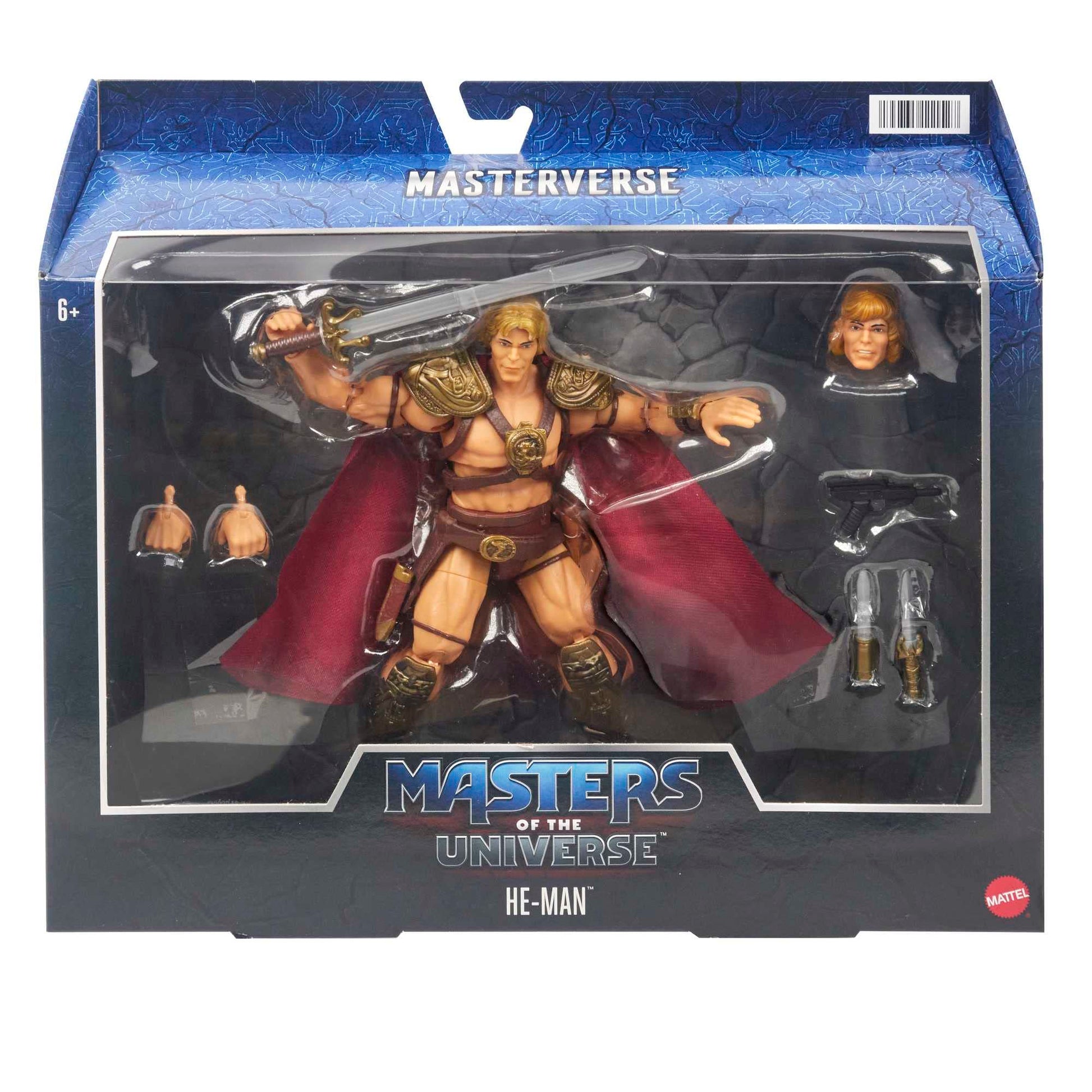 Masters of the Universe Masterverse Action Figure, He-Man Articulated MOTU Collectible with Swappable Parts & Accessories