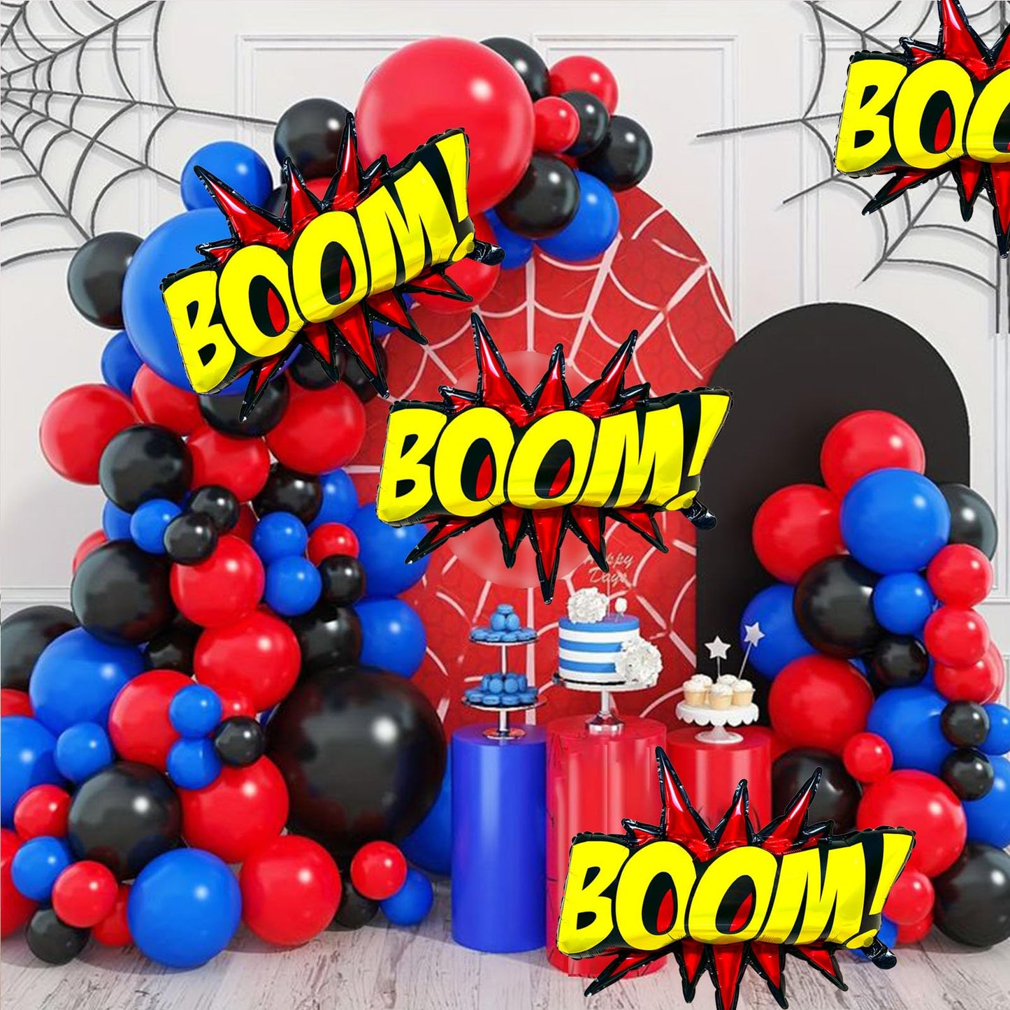 QZCPGP 4Pcs Superhero Balloons for Birthday Party Decorations